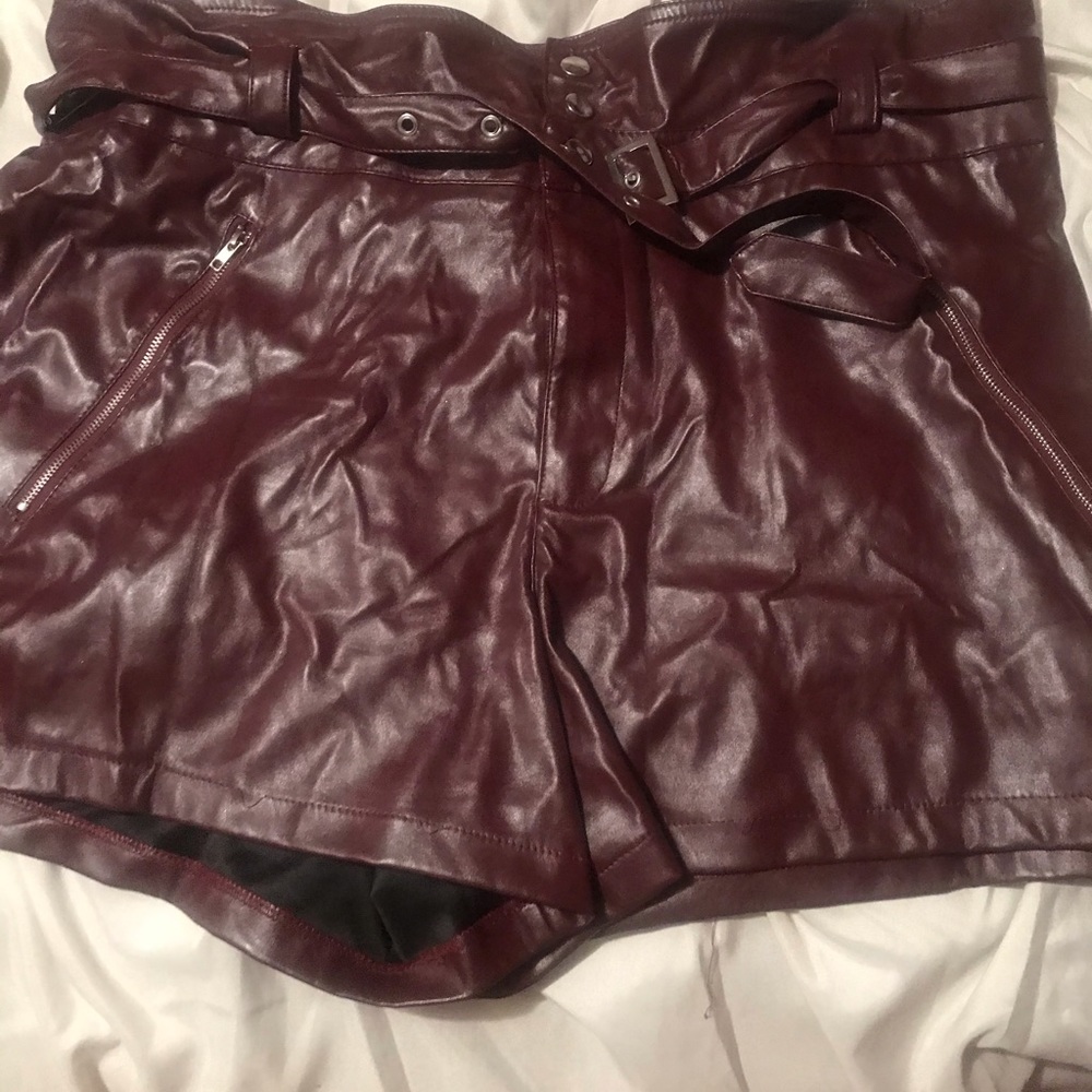 Cute pleather shorts